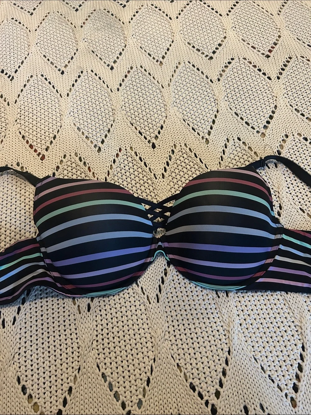 Torrid XO Striped Push Up Bra Sz 40DD NWOT